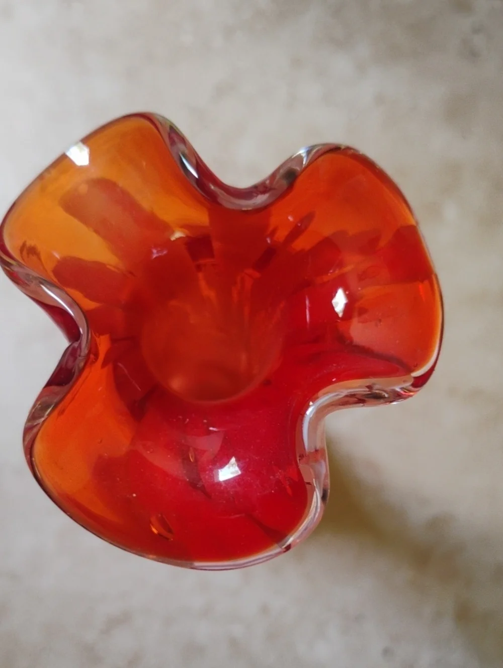 🍊 Bud VASE Orange Glass Bud Vase Rectangular  8